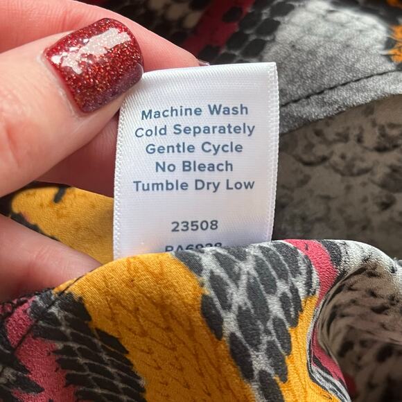 Allison Joy Sheer Gray / Black / Orange / Maroon Spaghetti Strap Tank Top SZ S - Picture 5 of 11